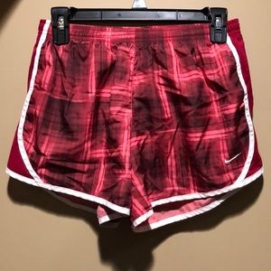 Burgundy Patterned Dri-fit Nike shorts